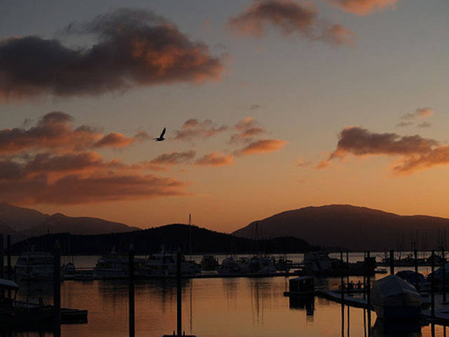 Auke Bay Winter Sunset in Alaska - Best Season