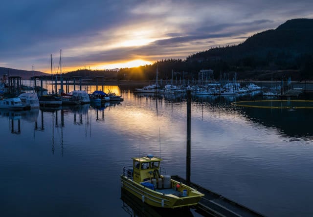 Best time to see Auke Bay Winter Sunset in Alaska