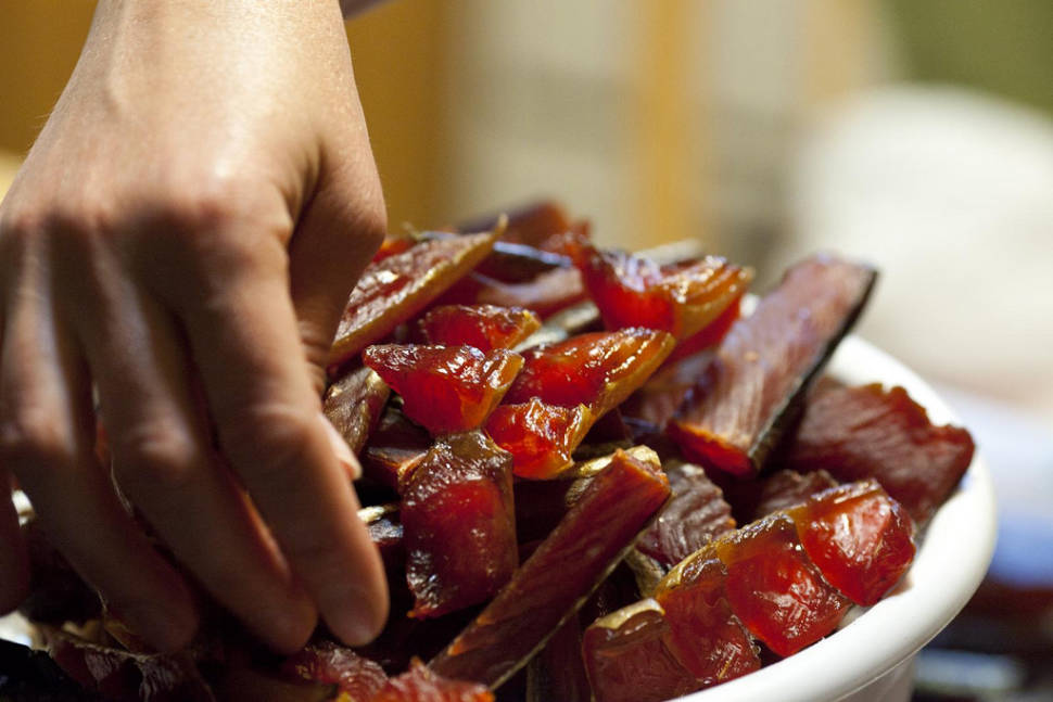 Cured Salmon Strips in Alaska - Best Season