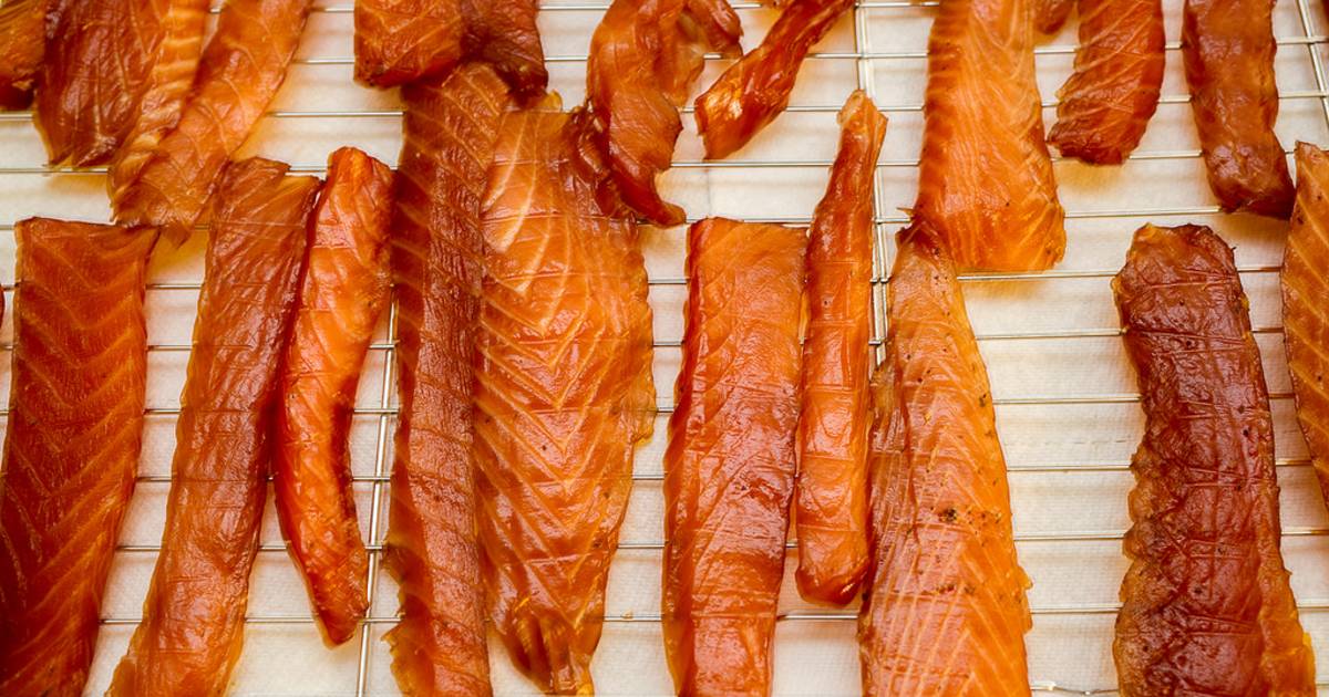 Cured Salmon Strips in Alaska - Best Time