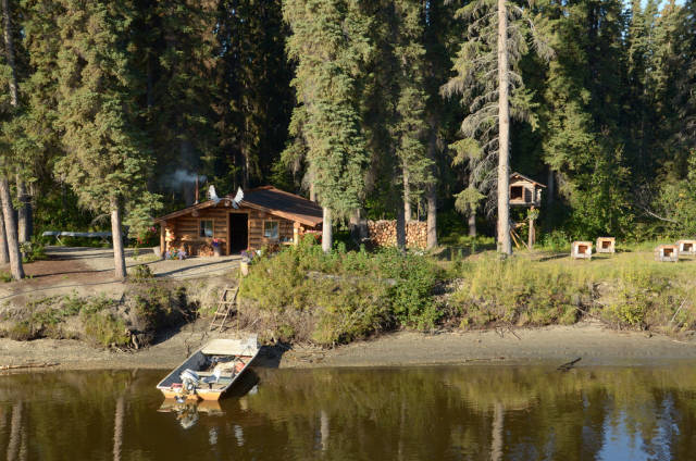 Athabaskan village along the Chena River