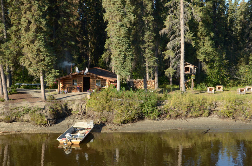 Athabaskan village along the Chena River