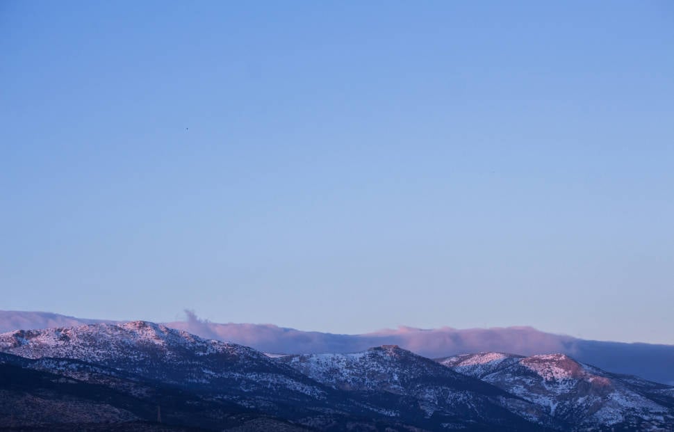 Snowy mount Parnitha