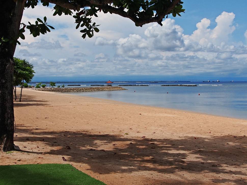 Empty beach on the Nyepi Day
