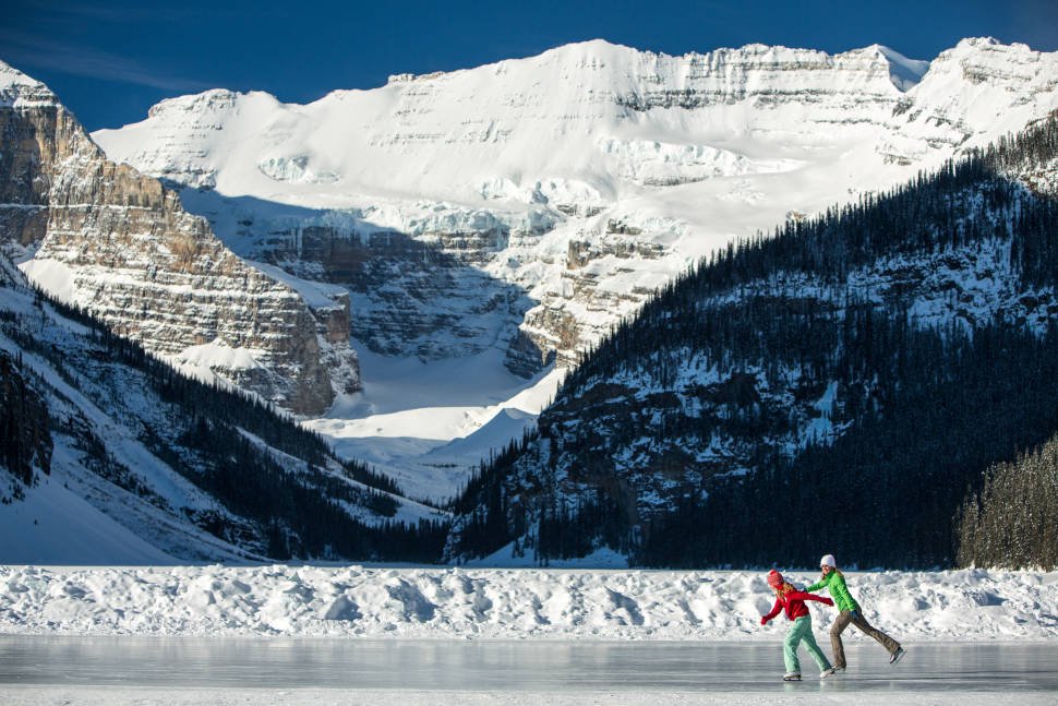 Best time for Skating on Lake Louise in Banff & Jasper National Parks
