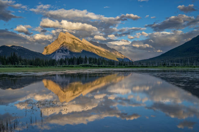 Sunset over Mount Rundle & Vermillion Lakes, Banff National Park, Alberta