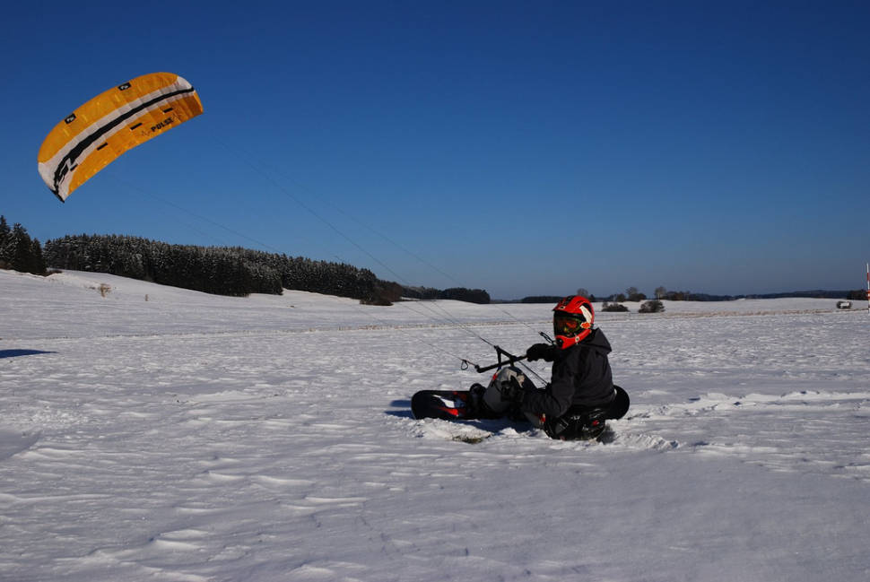 Best time for Snowkiting in Bavaria