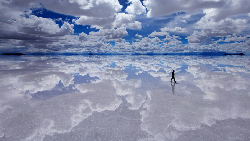 Lake at Salt Flats or Salar de Uyuni in Bolivia - Best Time