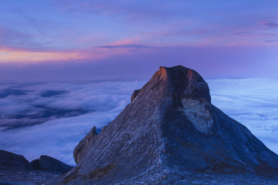 One way to define a stunning view is seeing this at sunrise, on the top of mount Kinabalu