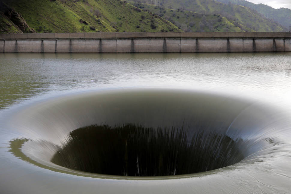 Monticello Dam Morning Glory Spillway in California - Best Season