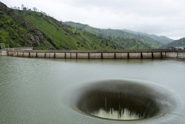 Monticello Dam Morning Glory Spillway in California - Best Time