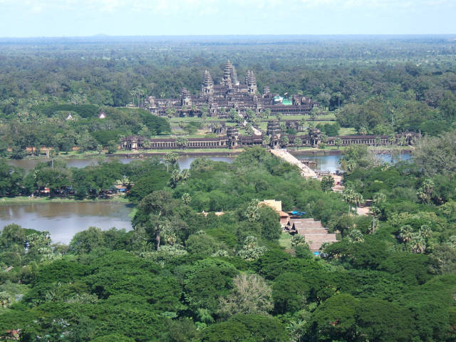 A Helicopter Flight above Angkor Wat in Cambodia - Best Season