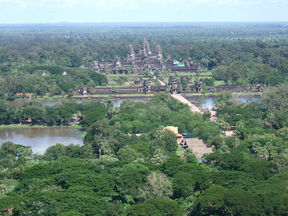 A Helicopter Flight above Angkor Wat in Cambodia - Best Season