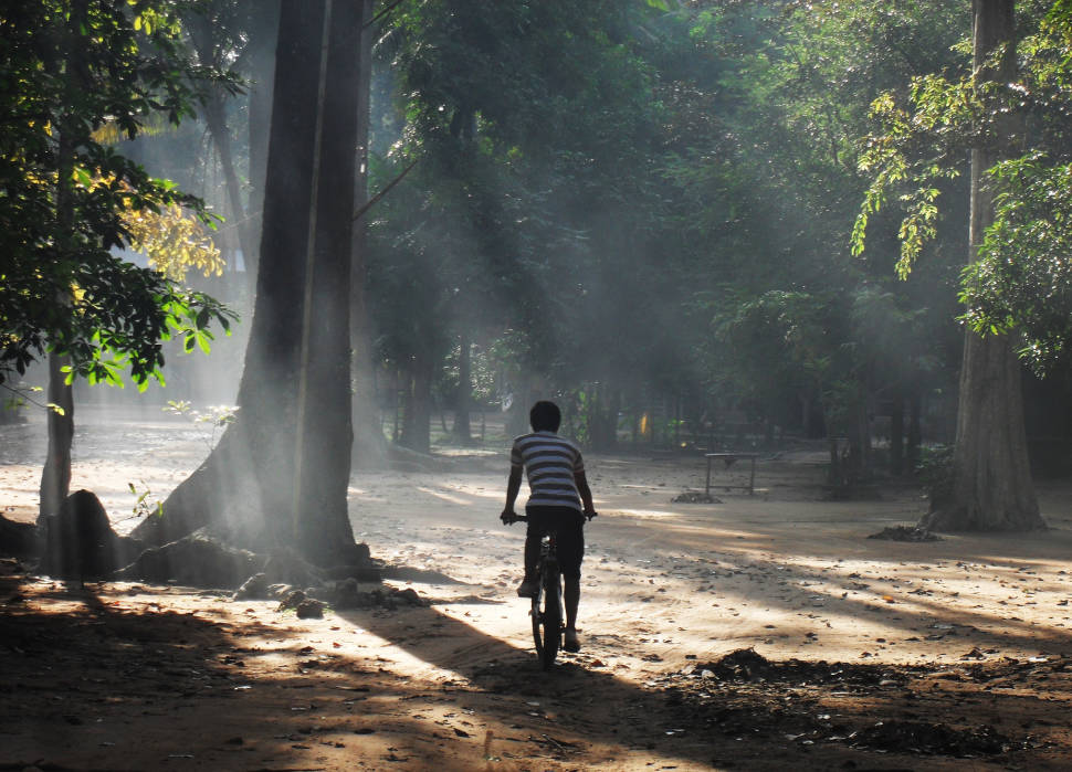 Cycling in Angkor Wat area