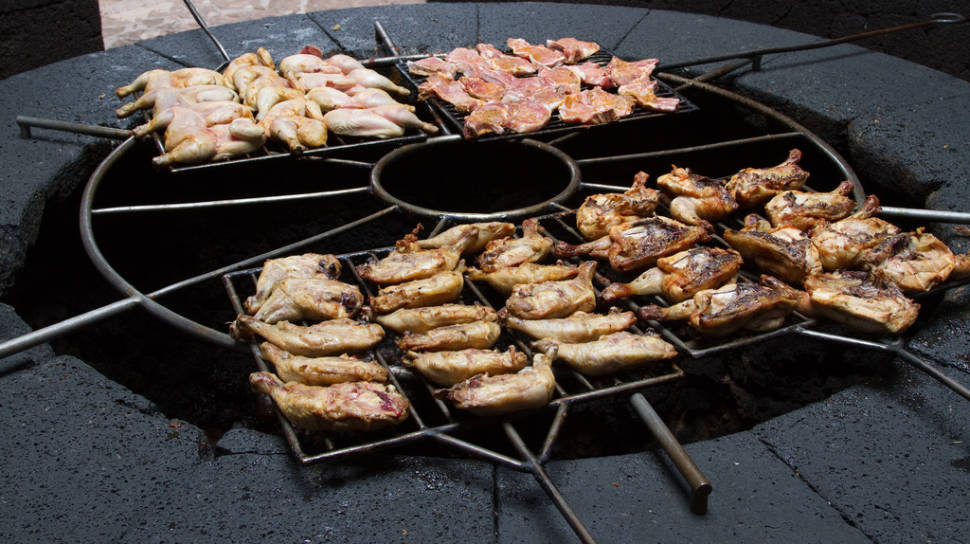Best time to see Volcano Grill on Lanzarote Island in Canary Islands