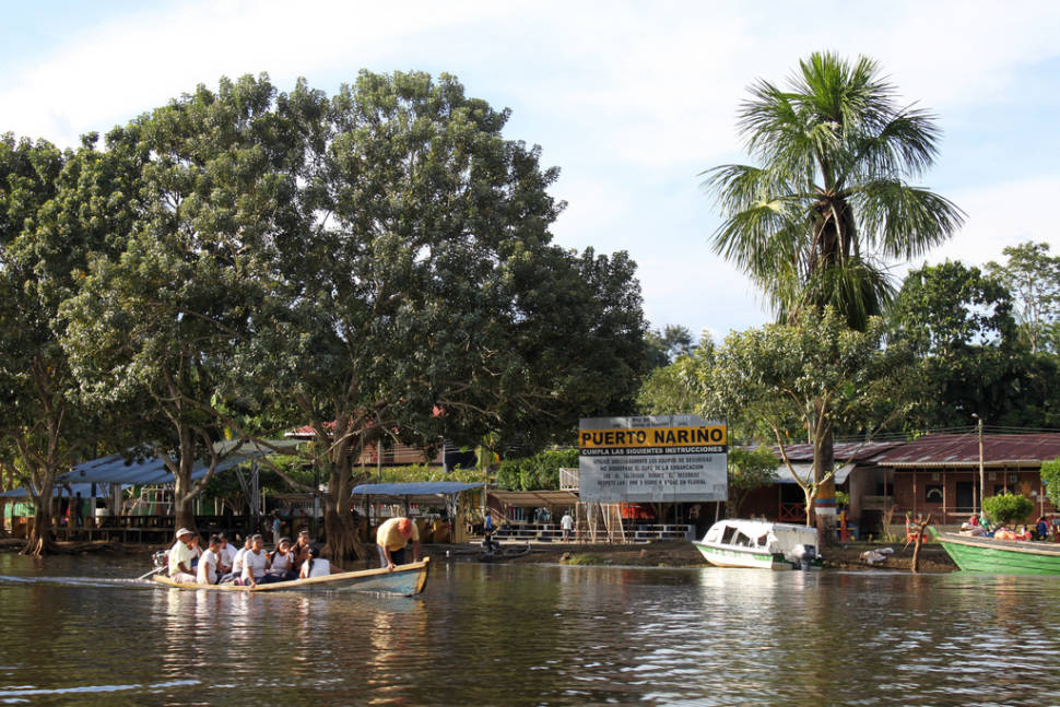 Boating around Puerto Nariño