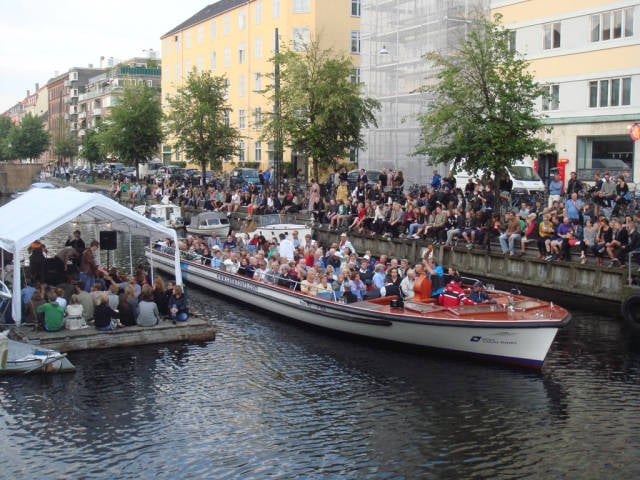A tour boat with a jazz band on it