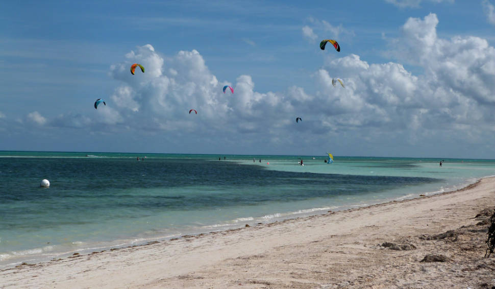 The paradise for kite-surfers