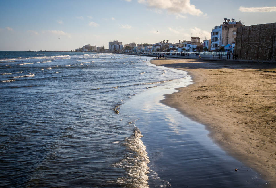 Sea in Larnaca in January