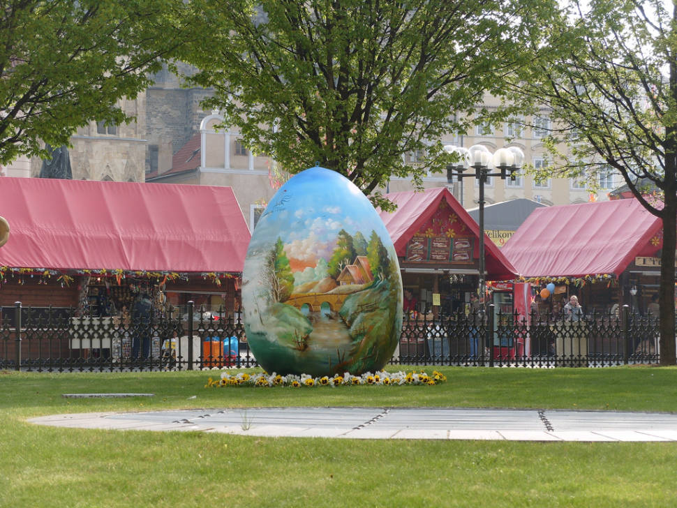 Easter egg in Prague, a gift from Estonia