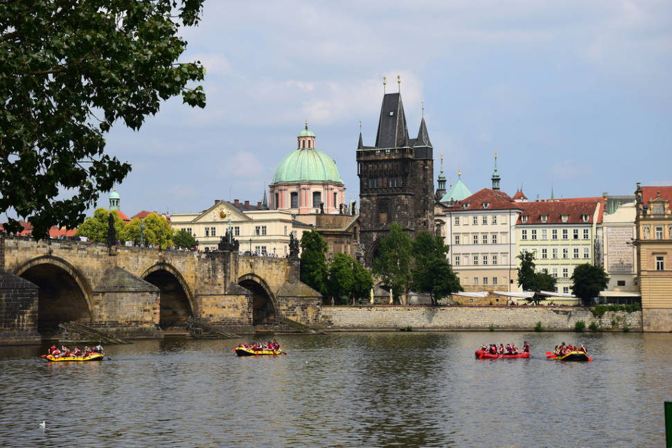 Rafting on the Vltava in Prague