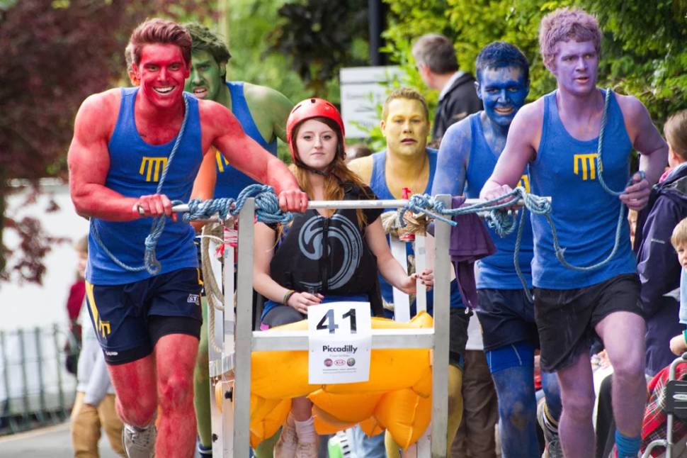 Knaresborough Bed Race in England - Best Time