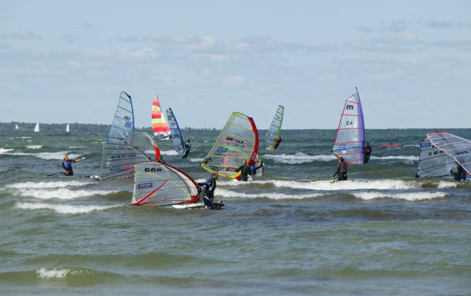 Windsurfers in Pirita beach