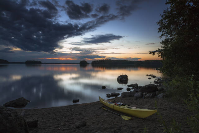 Canoeing in Linnansaari Nationalpark Finland