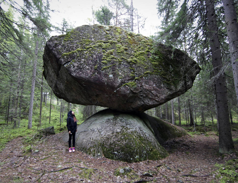 Kummakivi Balancing Rock in Finland - Best Season