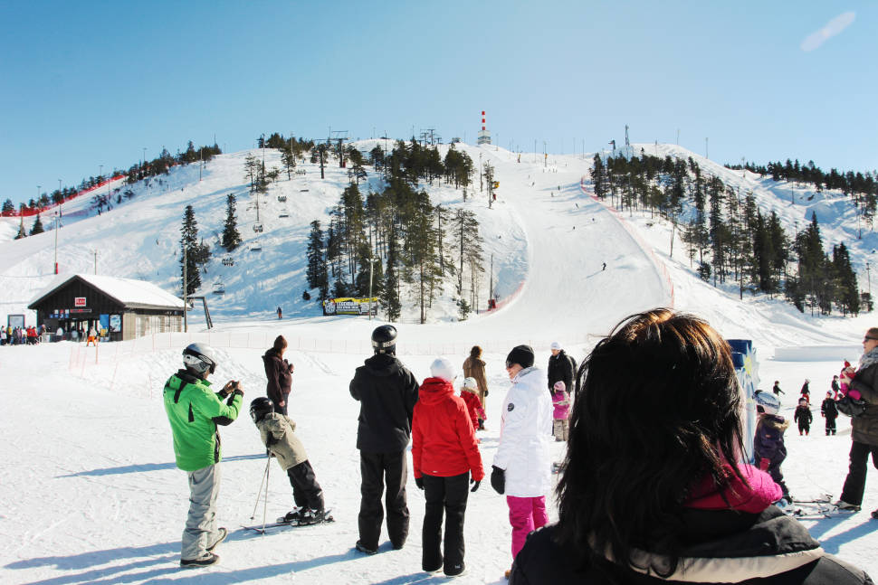 Ski trail in Ruka