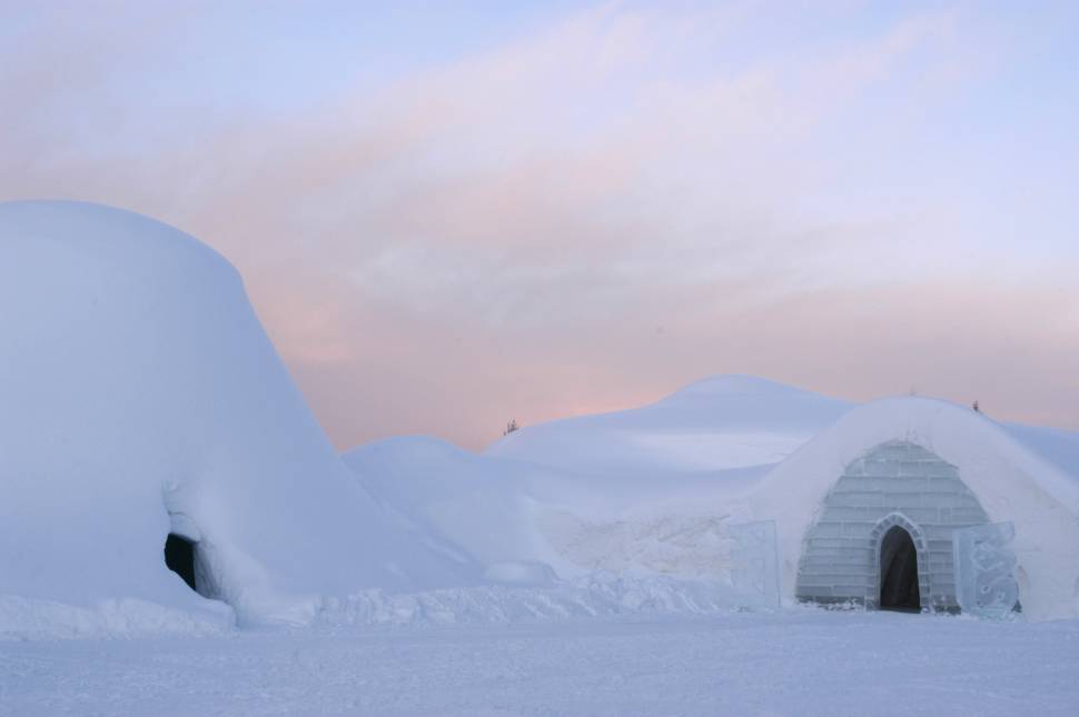 Entrance of the Snow Village in Lainio