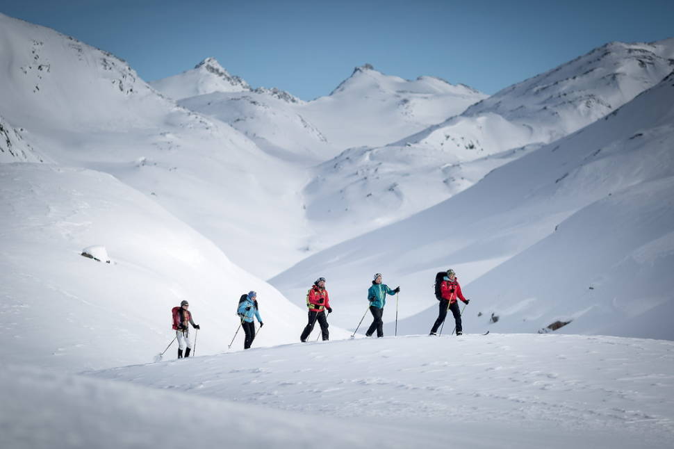 Backcountry skiing in the Tasiilaq area in East Greenland