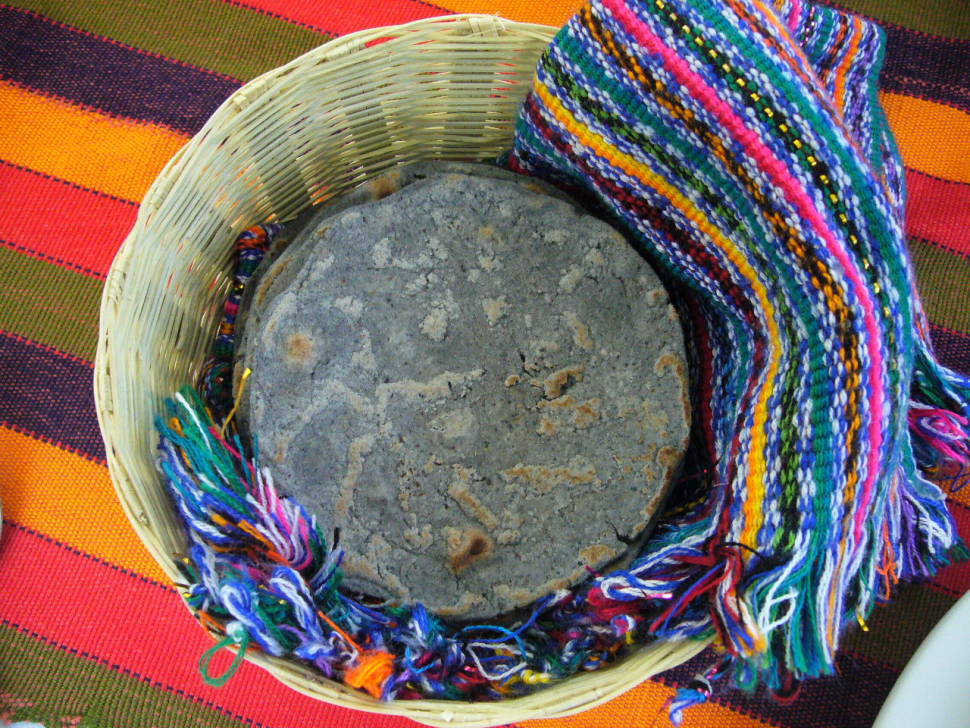 Black (or blue) maize tortillas