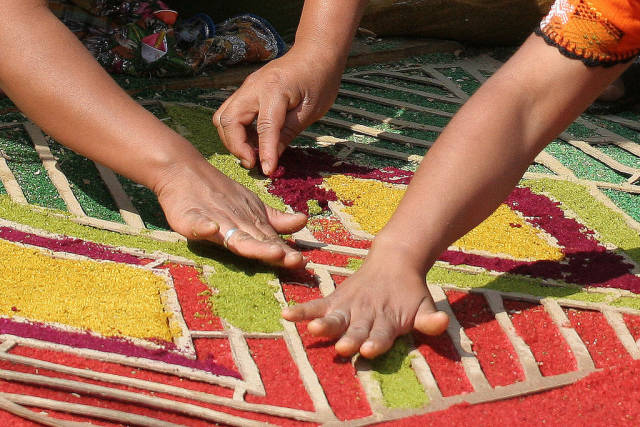 Alfombra preparation process