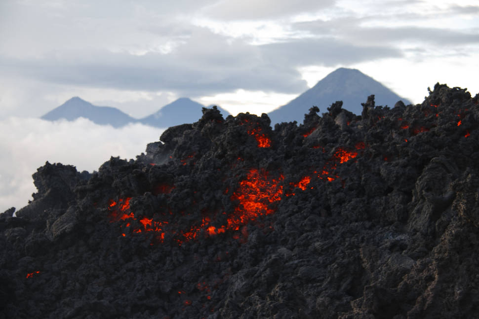 Lava flow on Volcan Pocaya