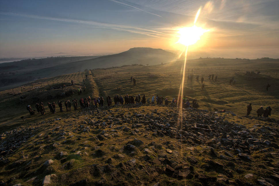 Loughcrew sunrise hopefuls