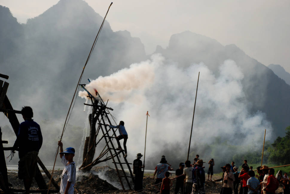 Best time to see Boun Bang Fai or Rocket Festival in Laos