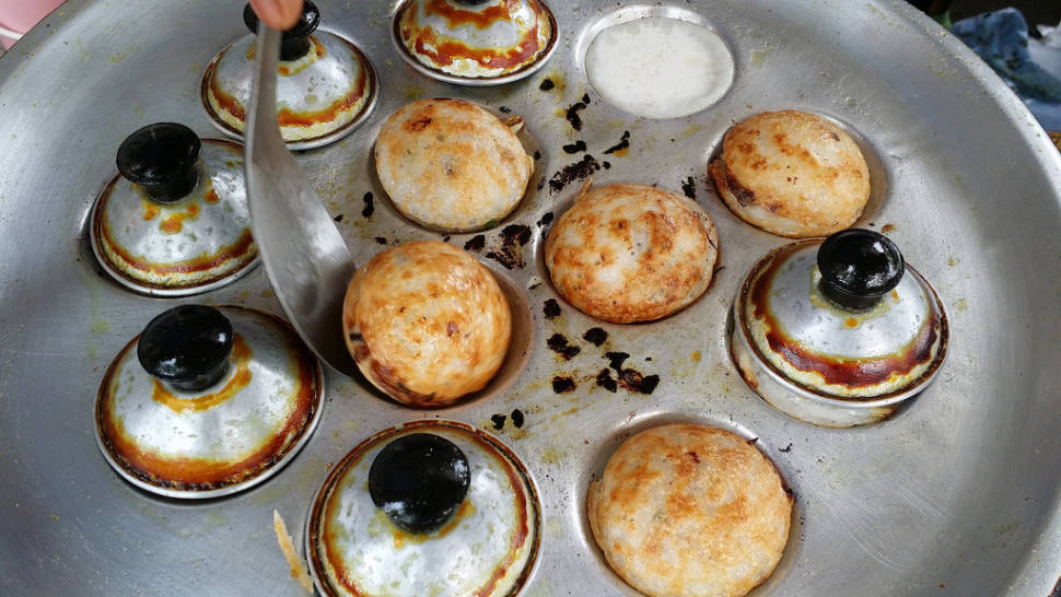 Khao Nom Kok or Lao Coconut Cakes in Laos - Best Season
