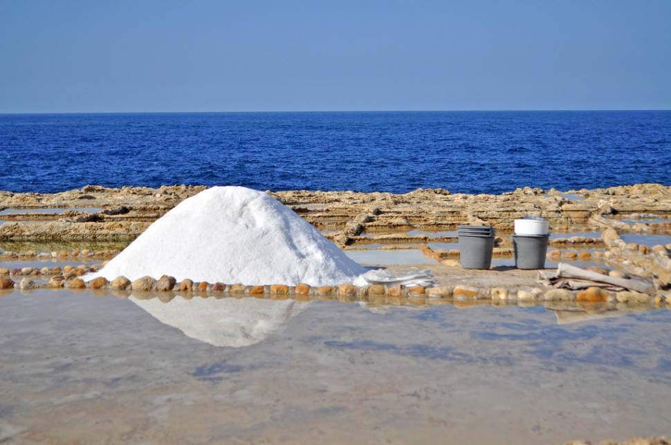 Sea salt on Gozo Island