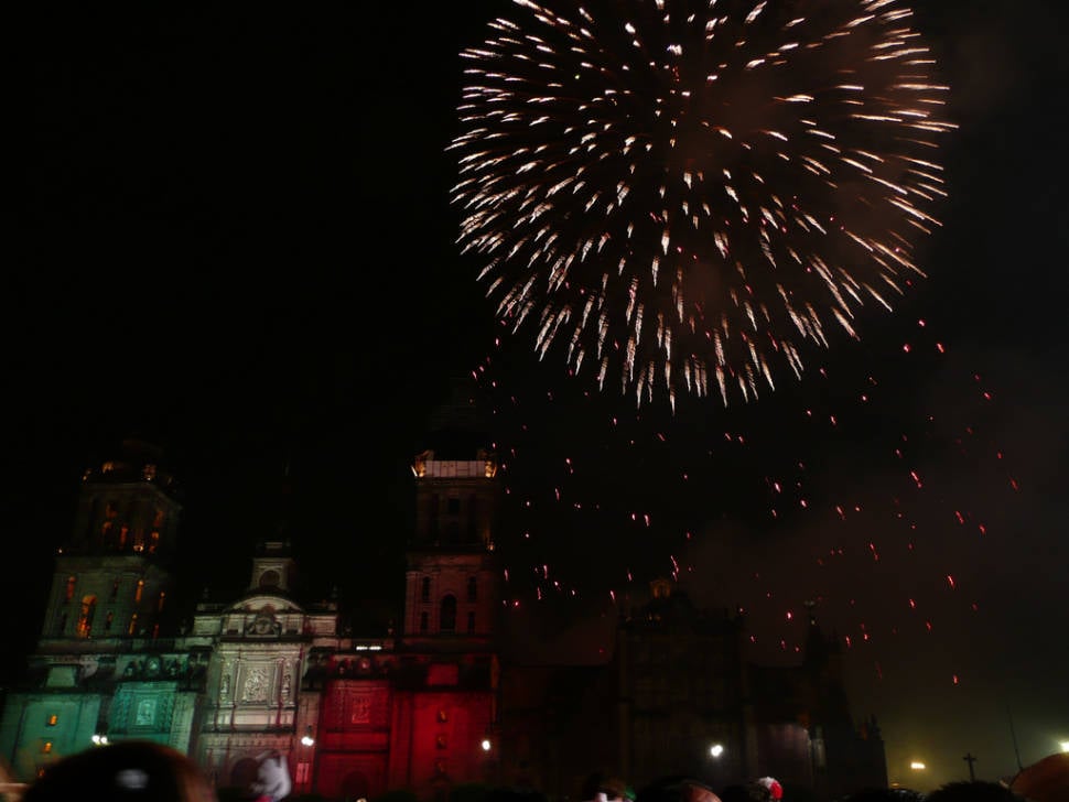 Independence Day fireworks in Mexico City