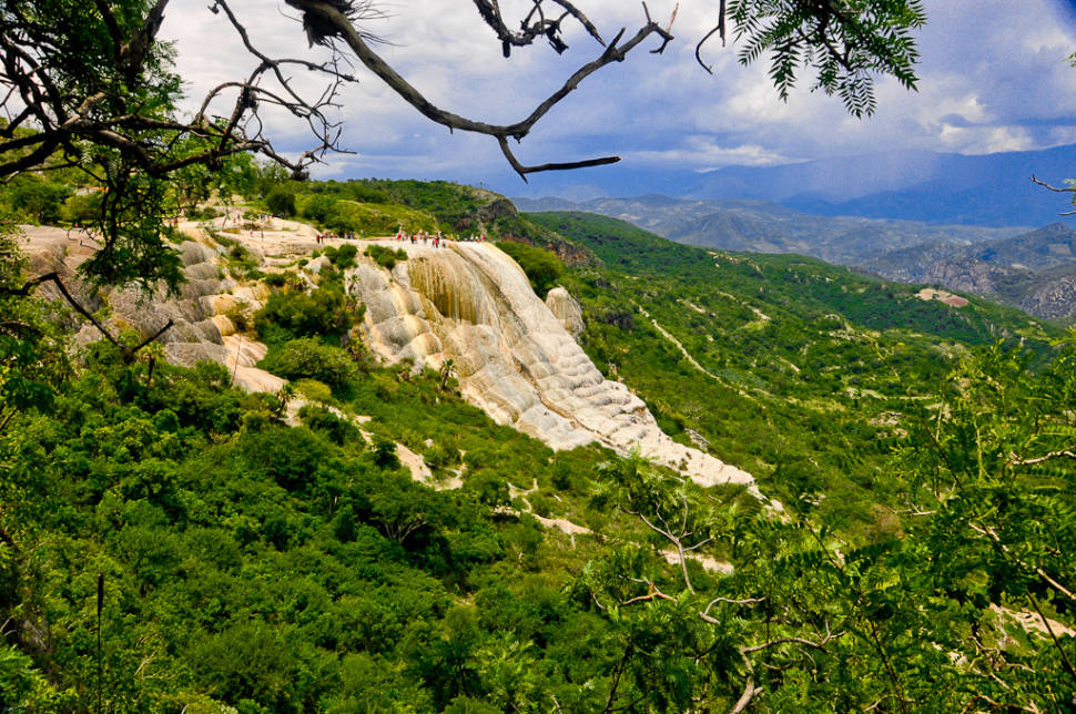 The view of the petrified waterfall