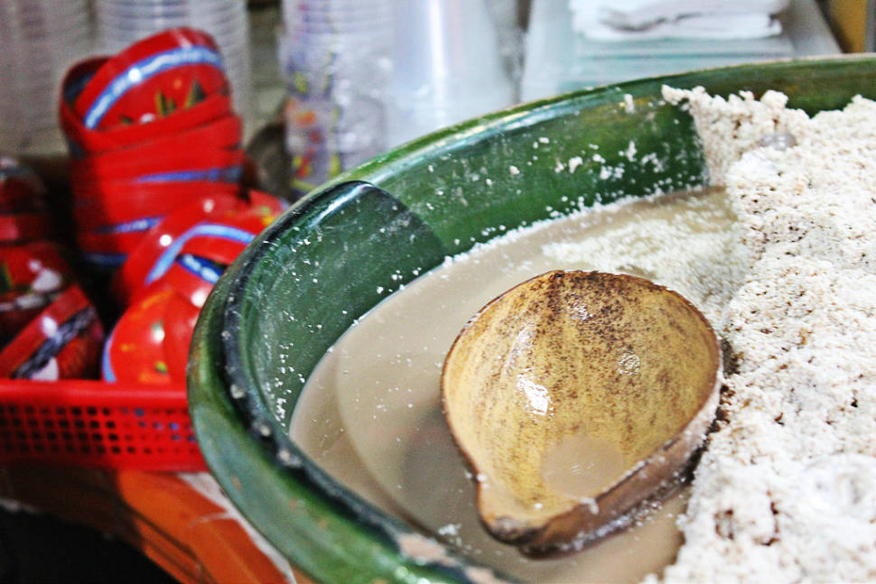 Tejate, a drink made of sapote seeds