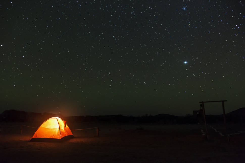 This picture was taken while camping on "La zona del silencio"