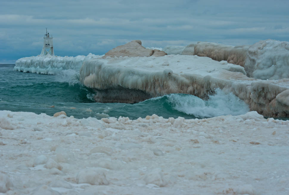 Pictured Rocks Winter Hike in Midwest - Best Season