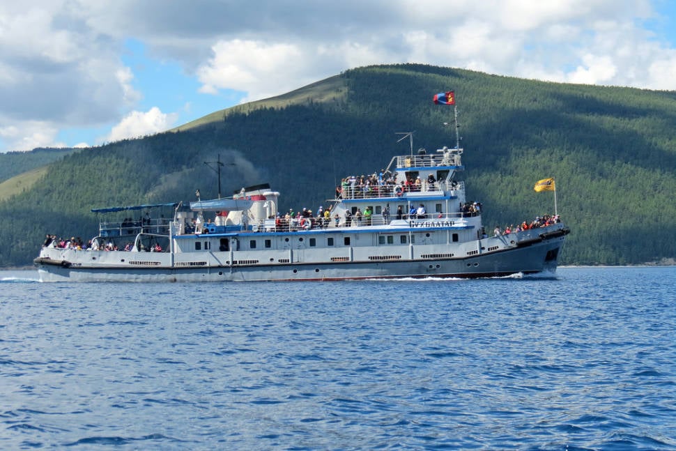 Passenger ferry on Khovsgol Lake