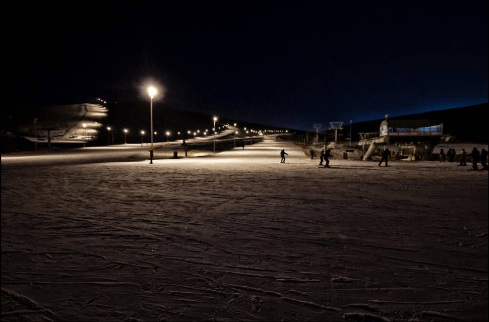 Sky Resort at night. "I like the night ski, as the lift ride under the cold Mongolian stars is so very peaceful."