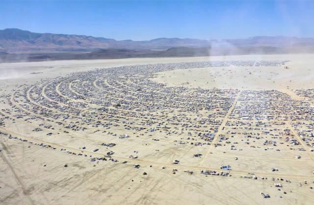 Black Rock City, view from an airlane