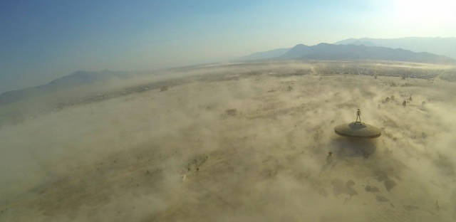 Burning Man from the end of 1000 feet of kite line
