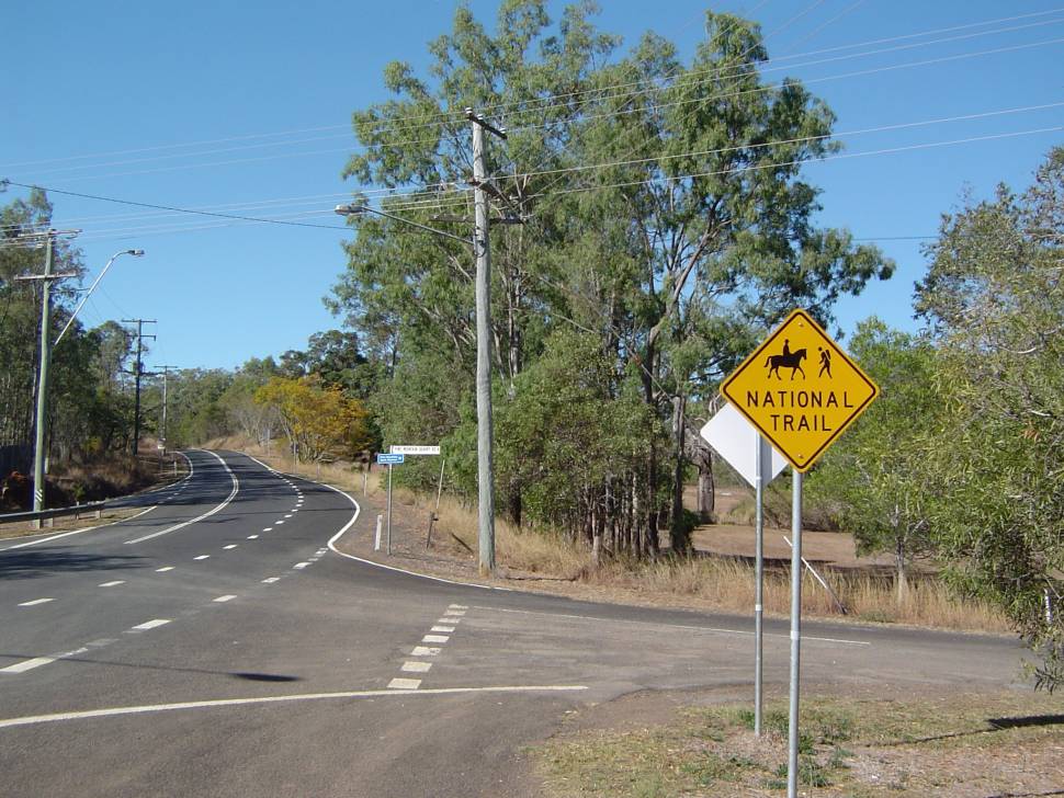 Pine Mountain Road and Bicentennial National Trail at Pine Mountain, City of Ipswich, Queensland, Australia