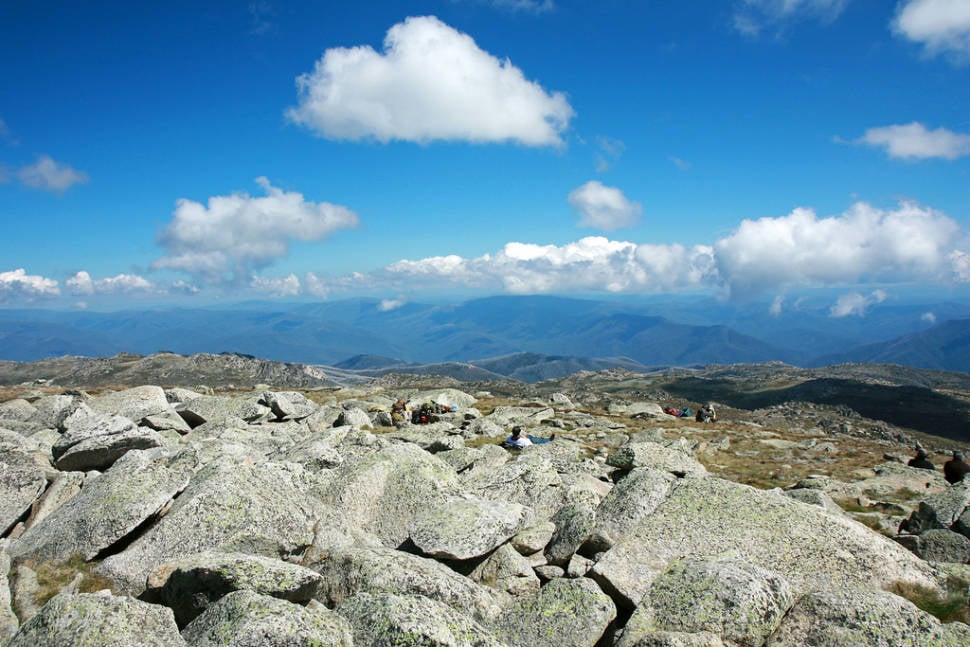 View from top of Mt Kosciuzsko